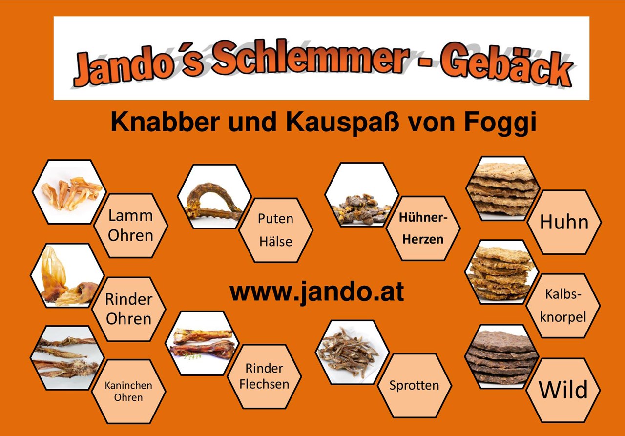 Jando`s Schlemmer-Gebäck Produkt-Beispiele Kauartikel für Hunde
